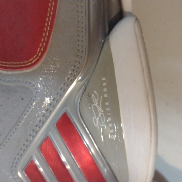Adidas Derrick Rose basketball shoes red men's 14 hi tops - Picture 6 of 16